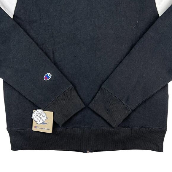 New Champion Men US S Black Jacket Zip Track Jacket Reverse Weave Colorblock  - Picture 7 of 9